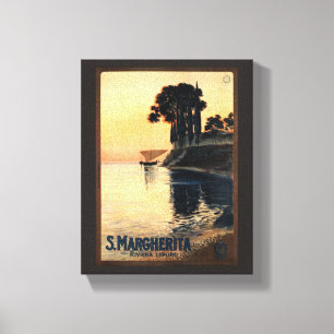 Toile Vintage Père Noël Margherita Travel Publicité