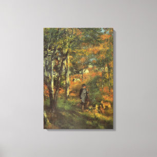 Toile Vintage Pierre Auguste Renoir Chasse en Fores