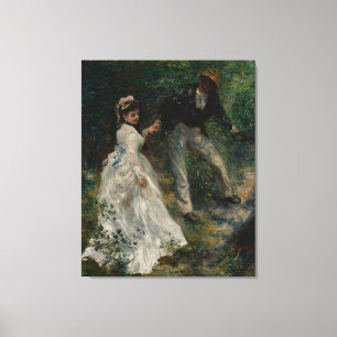 Toile Vintage Pierre Auguste Renoir La Promenade