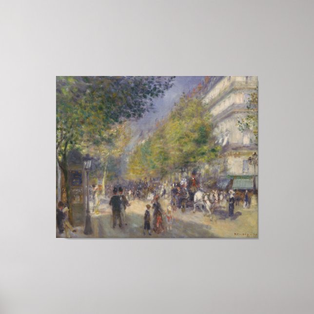Toile Vintage Pierre Auguste Renoir Les Grands Boulevard (Recto)