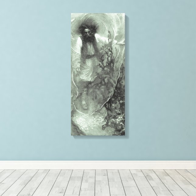 Toile Vintage Pirates, capitaine Goldsack par Howard Pyl (Insitu (Plancher de Bois))