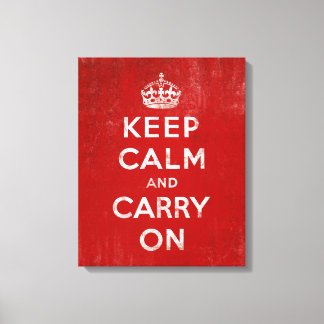 Toile Vintage rouge profond détendu Gardez le calme et c