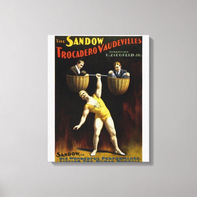 Toile Vintage Sandow Trocadero Vaudevilles (Recto)