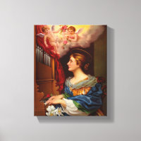 Vintage St Cecilia avec Angels Musicien