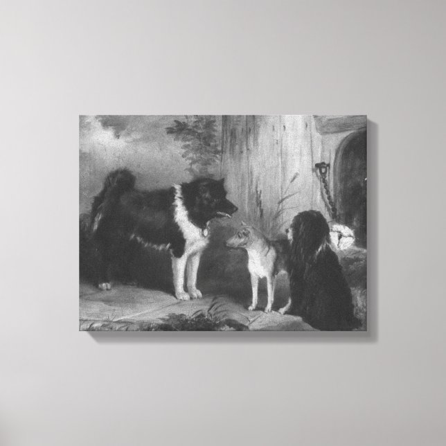 Toile Vintage Trois Chiens Thomas Musgrave Joie (Recto)