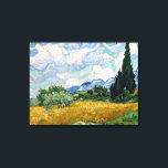 Toile Vintage Van Gogh Champ de blé avec Cyprès<br><div class="desc">Incorporé dans la conception de ce produit est une impression attrayante de "Blé Field avec Cyprès" une huile sur toile peinte en 1890 par Vincent van Gogh. Vincent van Gogh (1853 - 1890) était un peintre postimpressionniste hollandais qui, en un peu plus d'une décennie, a créé environ 2 100 peintures...</div>