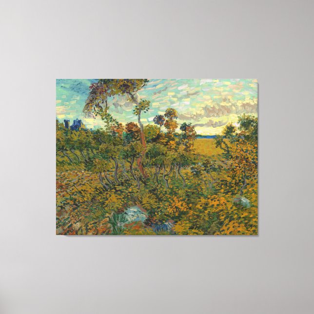 Toile Vintage Van Gogh Sunset à Montmajour (Recto)