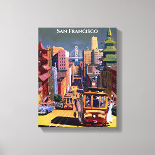 Toile Vintage voyage de San Francisco