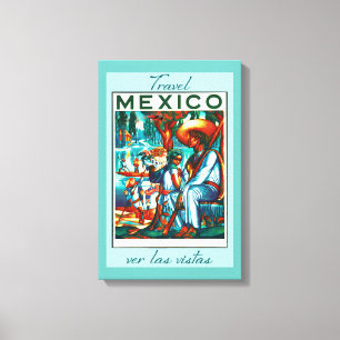 Toile Vintage voyage mexicain