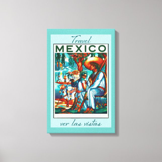 Toile Vintage voyage mexicain (Recto)