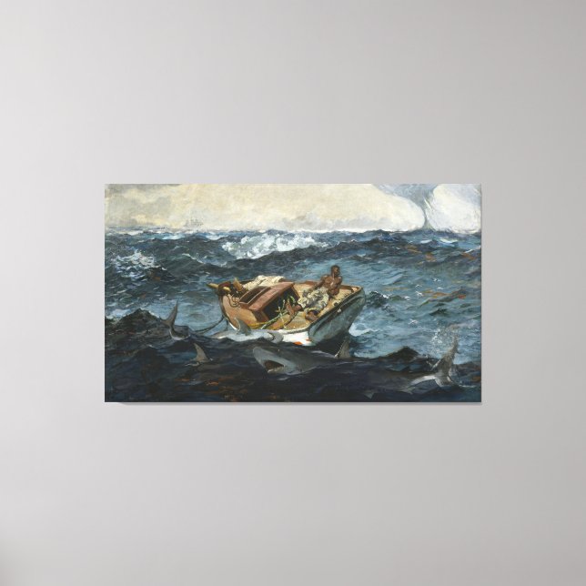 Toile Vintage Winslow Homer The Gulf Stream (Recto)