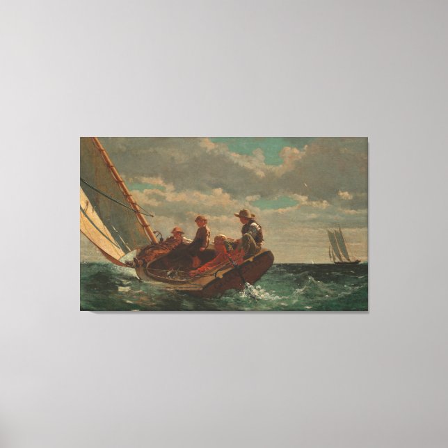 Toile Vintage Winslow Homère Un vent équitable (Recto)