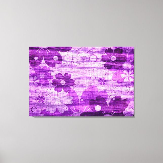 Toile Violet Floral Vintage (Recto)
