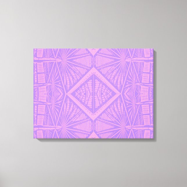 Toile VIOLET LACE - Digital Fractal Art - (Recto)