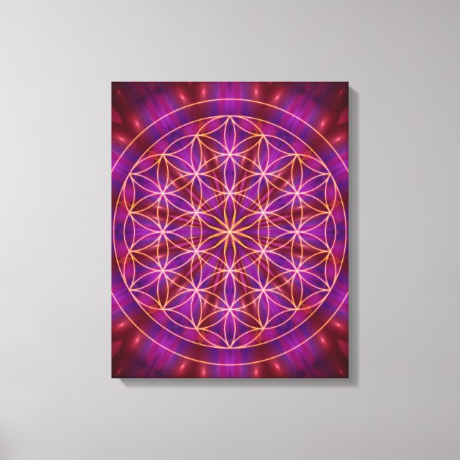 Toile Violet Power and the flower of life (Recto)