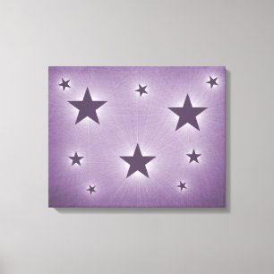 Toile Violet Stars in the Night Sky Canvas Imprimer