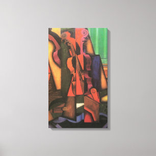 Toile Violon et guitare de Juan Gris, Art Cubiste Vintag