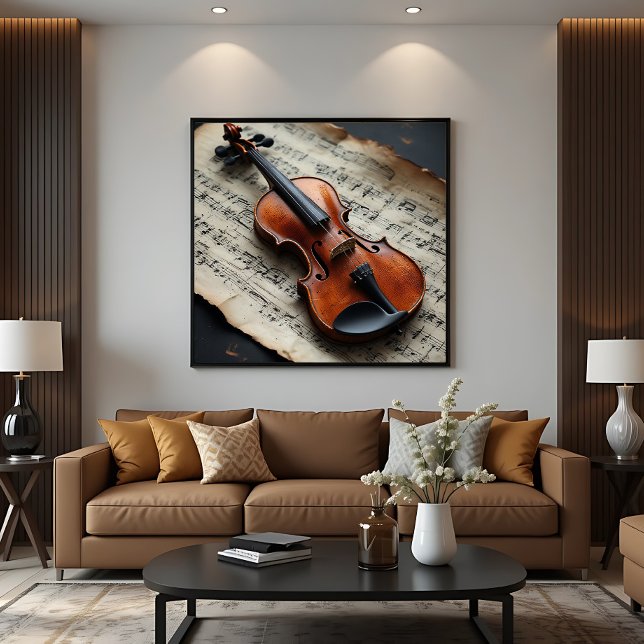 Toile Violon et partition (Créateur téléchargé)