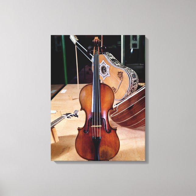 Toile Violon, par Stradivari, Cremona, 1699 (photo; (Recto)