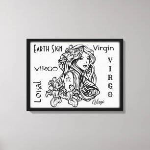 Toile Virgo La Vierge Zodiac encadrée