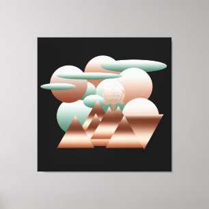 Toile Visage Alien dans l'art spatial abstrait