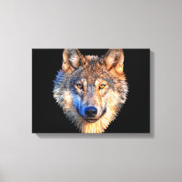 Visage animal loup. Tête de loup gris effrayant
