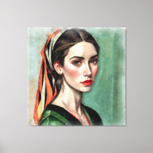 Toile Visage de femme. 