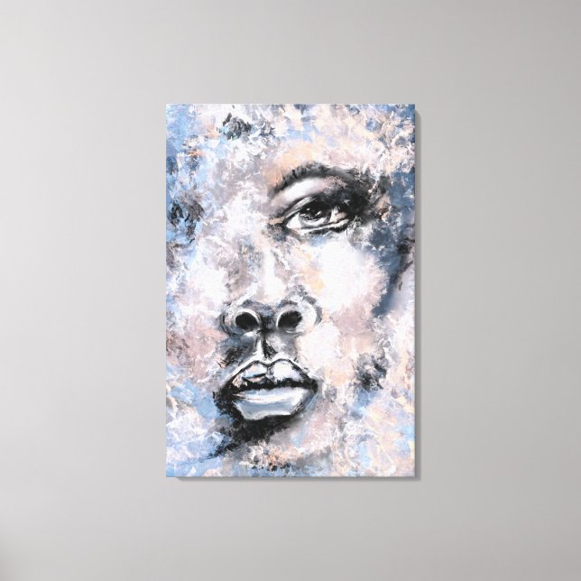 Toile Visage de femme - Peinture de style moderne Art ab (Recto)