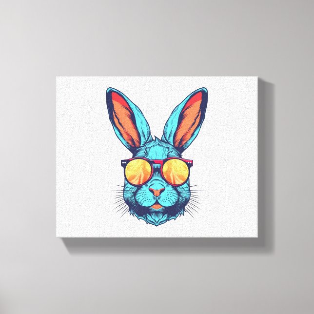 Toile Visage De Lapin Avec Lunettes De Soleil Pour Garço (Recto)