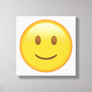 Toile Visage légèrement souriant - Emoji