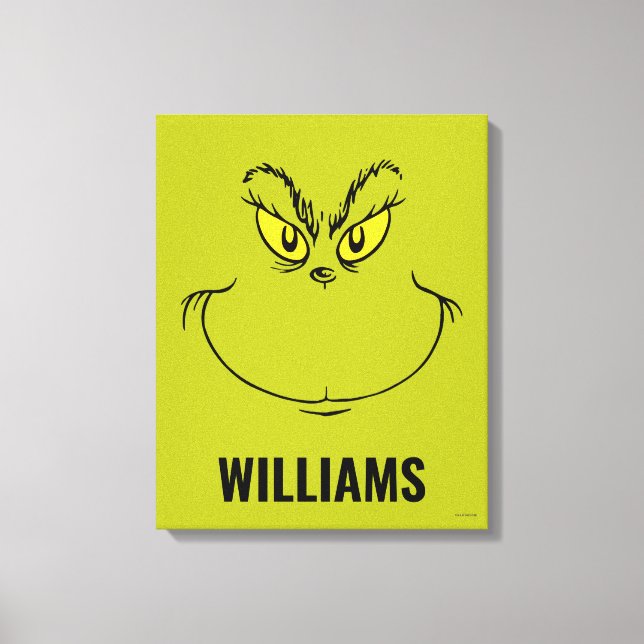 Toile Visage personnalisé de Noël volé par Grinch (Recto)