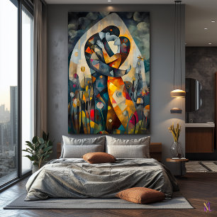 Toile Vision Cubiste Moderne de Le Baiser