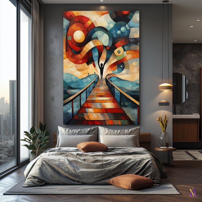 Toile Vision cubiste moderne de The Scream (Créateur téléchargé)