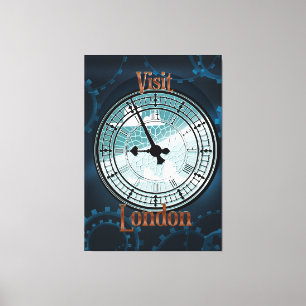 Toile Visitez l'affiche de voyage victorienne de Londres