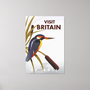 Toile Visitez l'affiche de voyage vintage de Grande-Bret