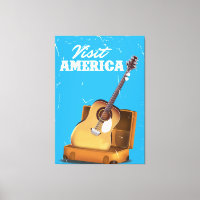 Visitez l'Amérique affiche de voyage vintage