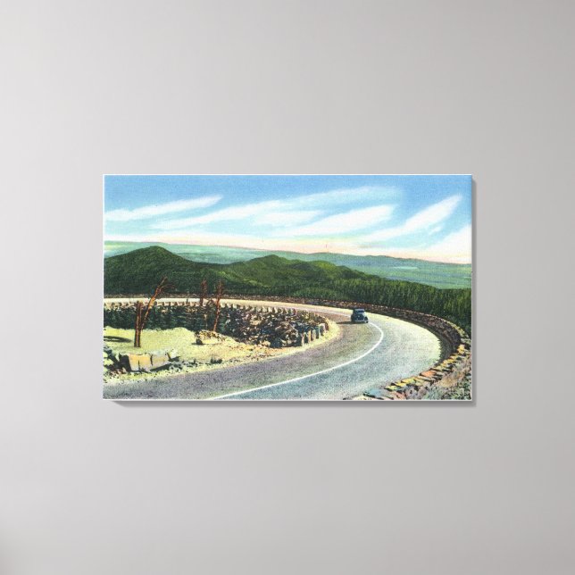 Toile Visualiser une courbe de balayage de la route comm (Recto)