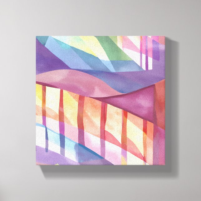 Toile Vitrail | Art Contemporain Abstrait Coloré (Recto)