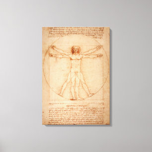 Toile Vitruvian Homme par Leonardo da Vinci
