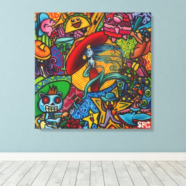 Toile Viva La Vida Par Squid Fear City (.75) (Insitu (Plancher de Bois))