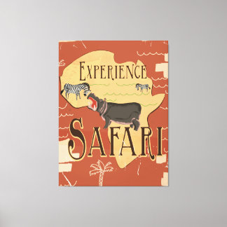 Toile Vivez l'affiche Vintage voyage africaine Safari