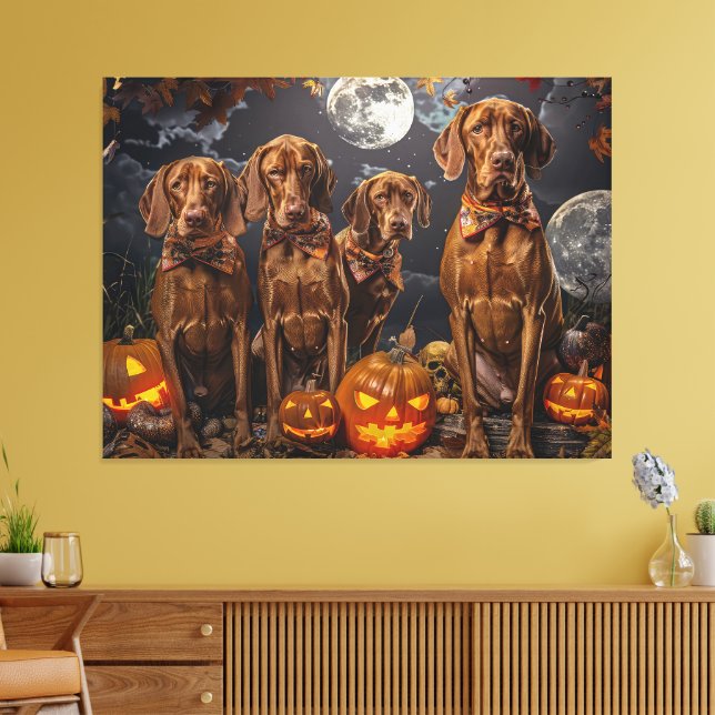 Toile Vizsla Halloween Éffrayant (Insitu(Salon))