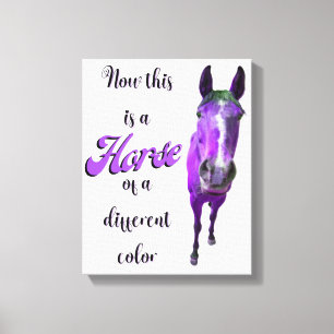 Toile Voici Un Cheval D'Une Couleur Différente, Violet