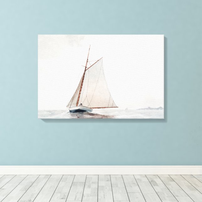 Toile Voile au large de Gloucester | Winslow Homer (Insitu (Plancher de Bois))
