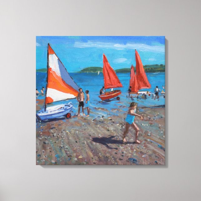Toile Voiles rouges et blanches Abersoch (Recto)