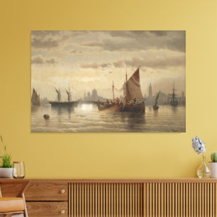 Toile Voiliers devant Venise