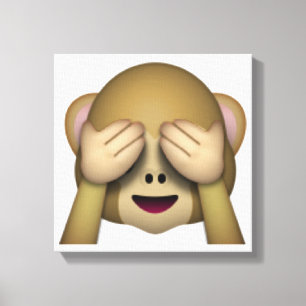 Toile Voir No Evil Monkey - Emoji