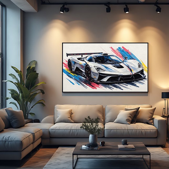 Toile Voiture de course pour les passionnés de futurisme (Créateur téléchargé)