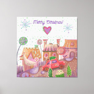 Toile voiture mignonne de noël