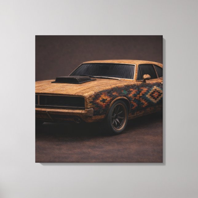 Toile Voiture Musclée Classique Allumette Brûlée (Recto)
